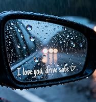10 Stück I Love You Drive Safe Aufkleber, Ich Liebe Dich Fahr Vorsichtig Aufkleber für Autospiegel, 11 x 2 cm Vinyl Wasserdicht (Weiß, Schwarz, Pink, Blau, Laser)