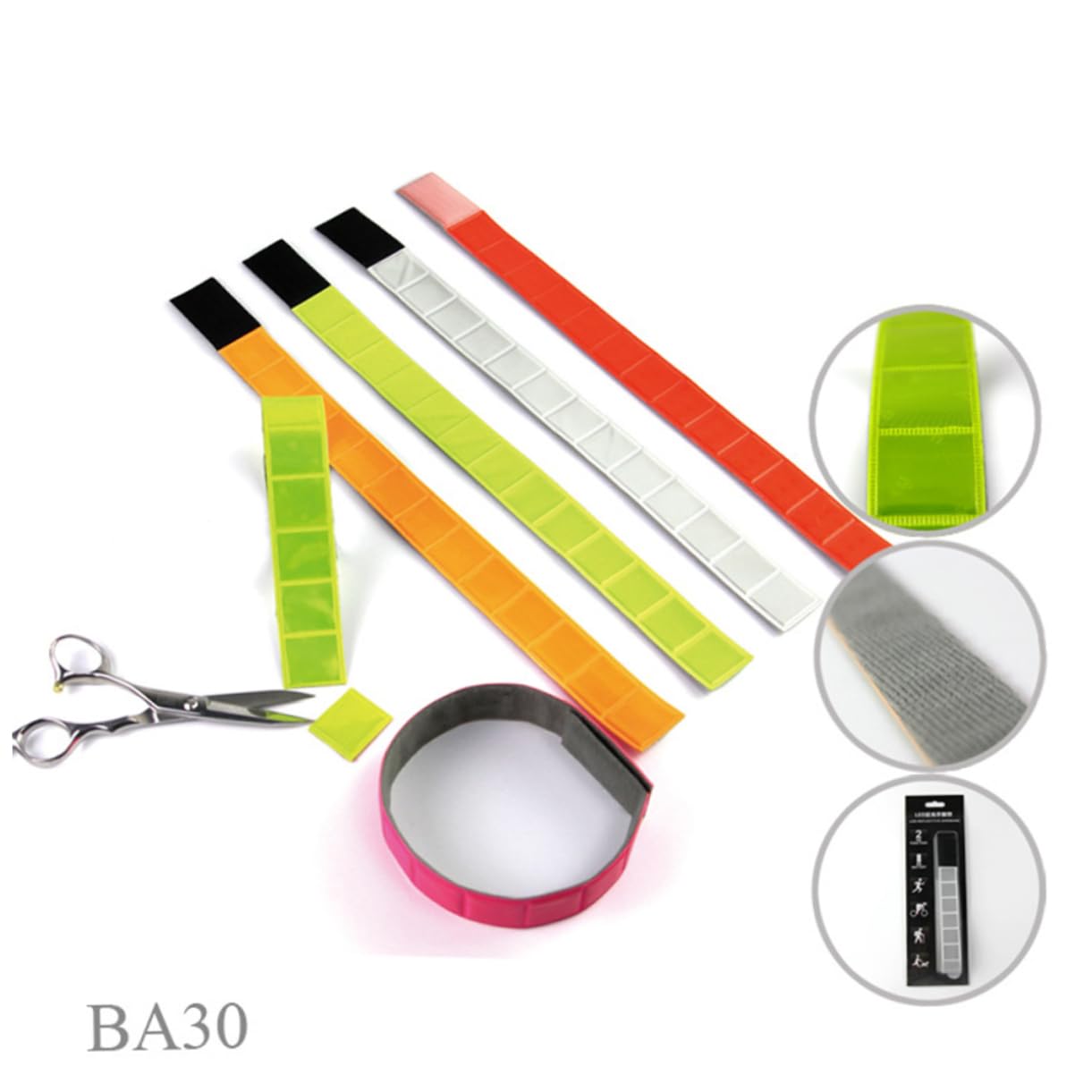 BESPORTBLE 3 Juegos De Pulseras Reflectantes De Seguridad para Correr por La Noche Correa Elástica para Ciclismo Reflectante para Exteriores 6 Unidades X 3