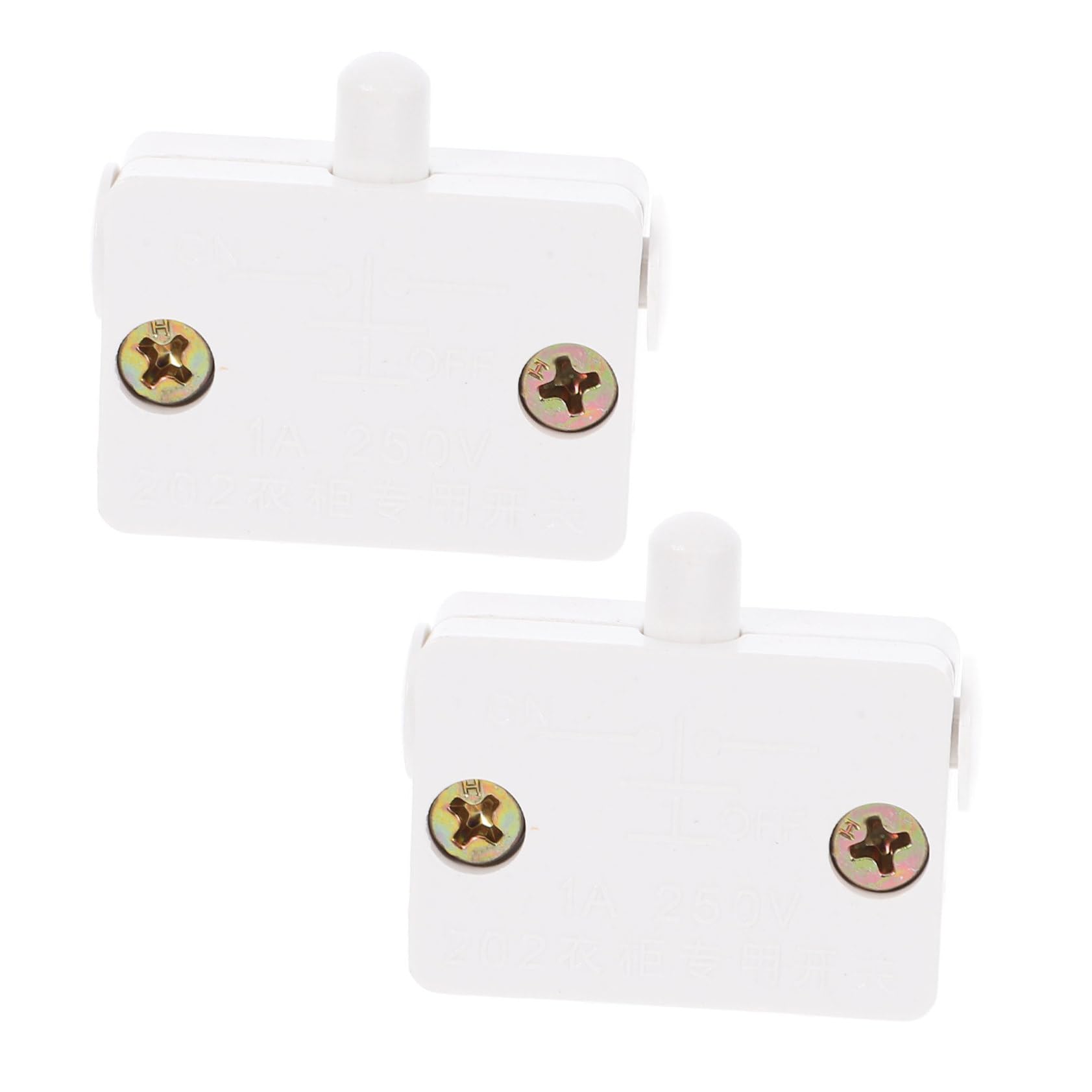 jojofuny 2Pcs Cabinet Door Switch Automatic Sensor Light Switch for Wardrobe and Cupboard Push Button Gate for Closet Door Lighting Easy Installation for Home and Office Use