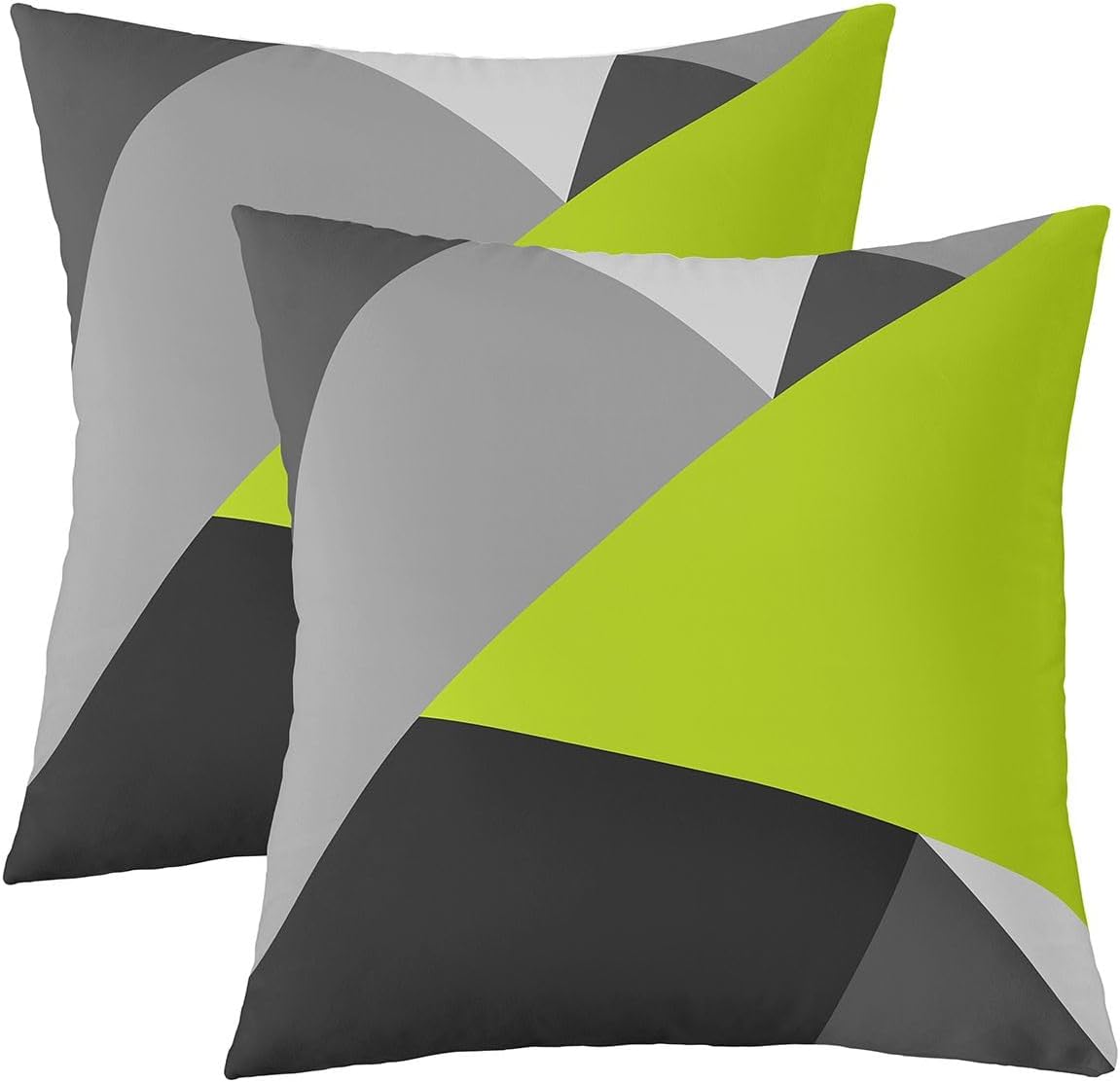 Erosebridal Set of 2 Orange and Gray Throw Pillow Covers 24x24 Patchwork Geometric Triangle Pillow Covers Orange Black Light Grey Cushion Covers for Kids Adults Modern Simple Abstract Cushion Cases