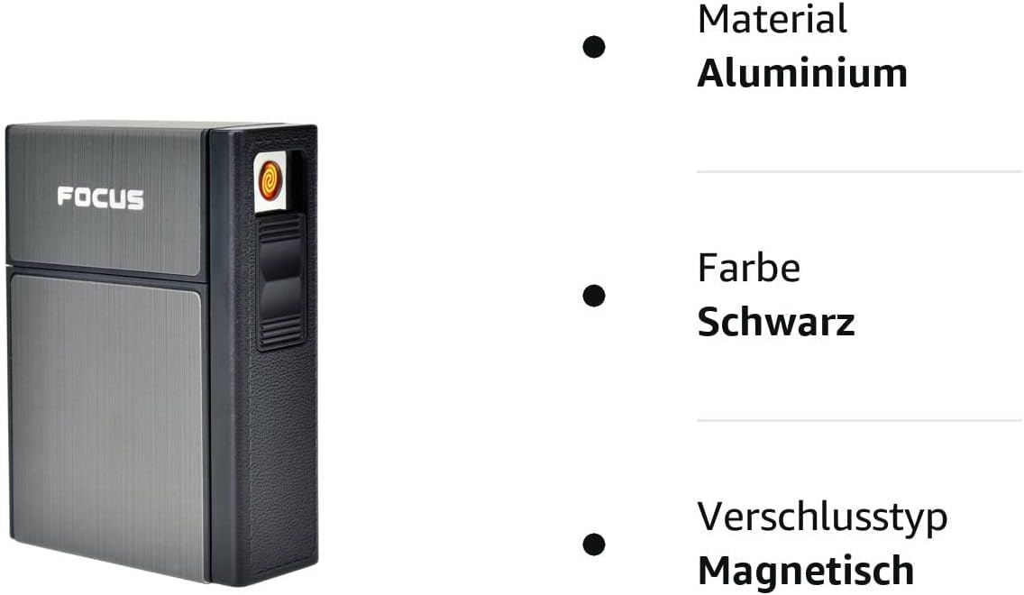 Aluminiowa papierośnica 2 w 1 z zapalniczką elektroniczną, eleganckie, aluminiowe pudełko na papierosy z ładowalną zapalniczką elektroniczną