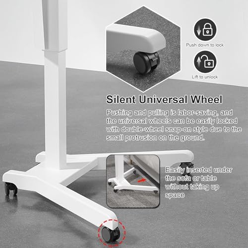 GMBAYUE Rednerpult Mobil Klappbar, Mehrzweck-Podium, Standing Desk für Laptops, Höhenverstellbarer Vortragspodiumständer für Restaurants, Kirchen, Seminare und Schulen(Yellow) – Bild 8