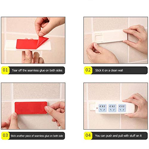 Soporte para Multitomas para Pared Adhesivo 3 Pcs miniatura 4
