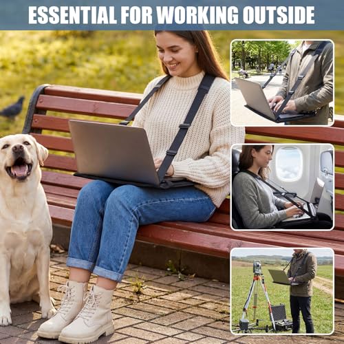 Soporte portátil para laptop negro Tellegloww ajustable miniatura 5