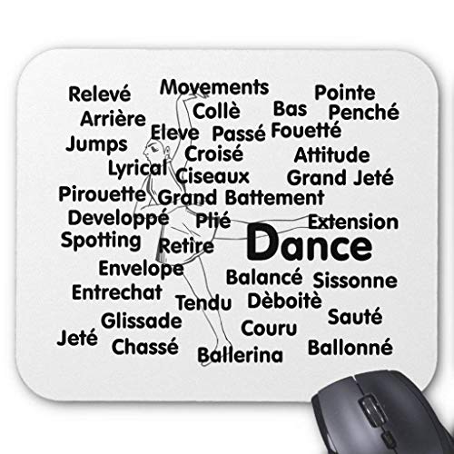Preisvergleich Produktbild Dance Blk Ltrs Ballet Dancer 75 Background Mouse Pad