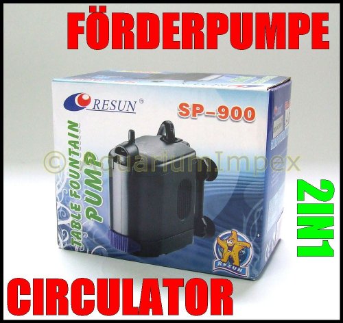 RESUN SP-900 2in1 Power Head Pumpe + Förderpumpe 300 L/H Circulator Wasserpumpe