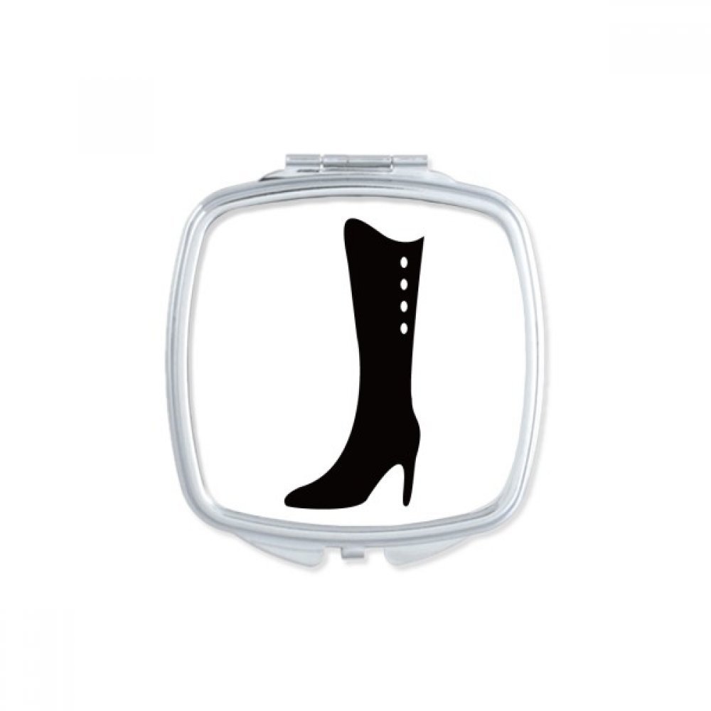 Miroir maquillage compact haut de gamme motif talons noir artistique