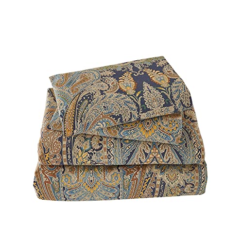 Abreeze Cal.king Sheet Set Floral Sheets Ultra Soft Flower Patterned Printed Bed Sheets Deep Pocket Flat Sheet& Fitted Sheet& Pillowcases 100% Egyptian Cotton 4 Pieces #TOP6