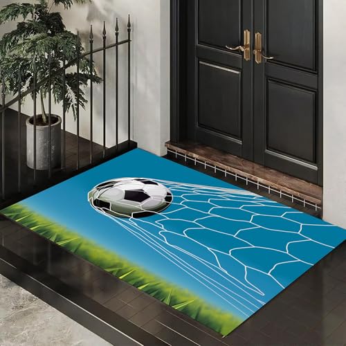 Sports Theme Door Mat Introduction to Football Entrance Mat Welcome