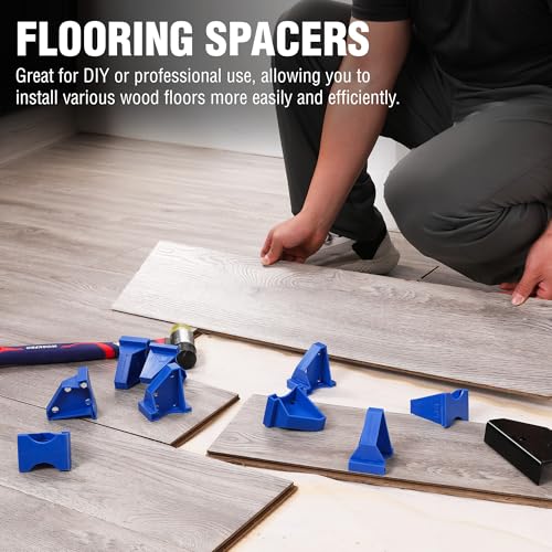 Image of WORKPRO 24-Pack Floor Spacers, 2-in-1 Laminate Flooring Install Tool