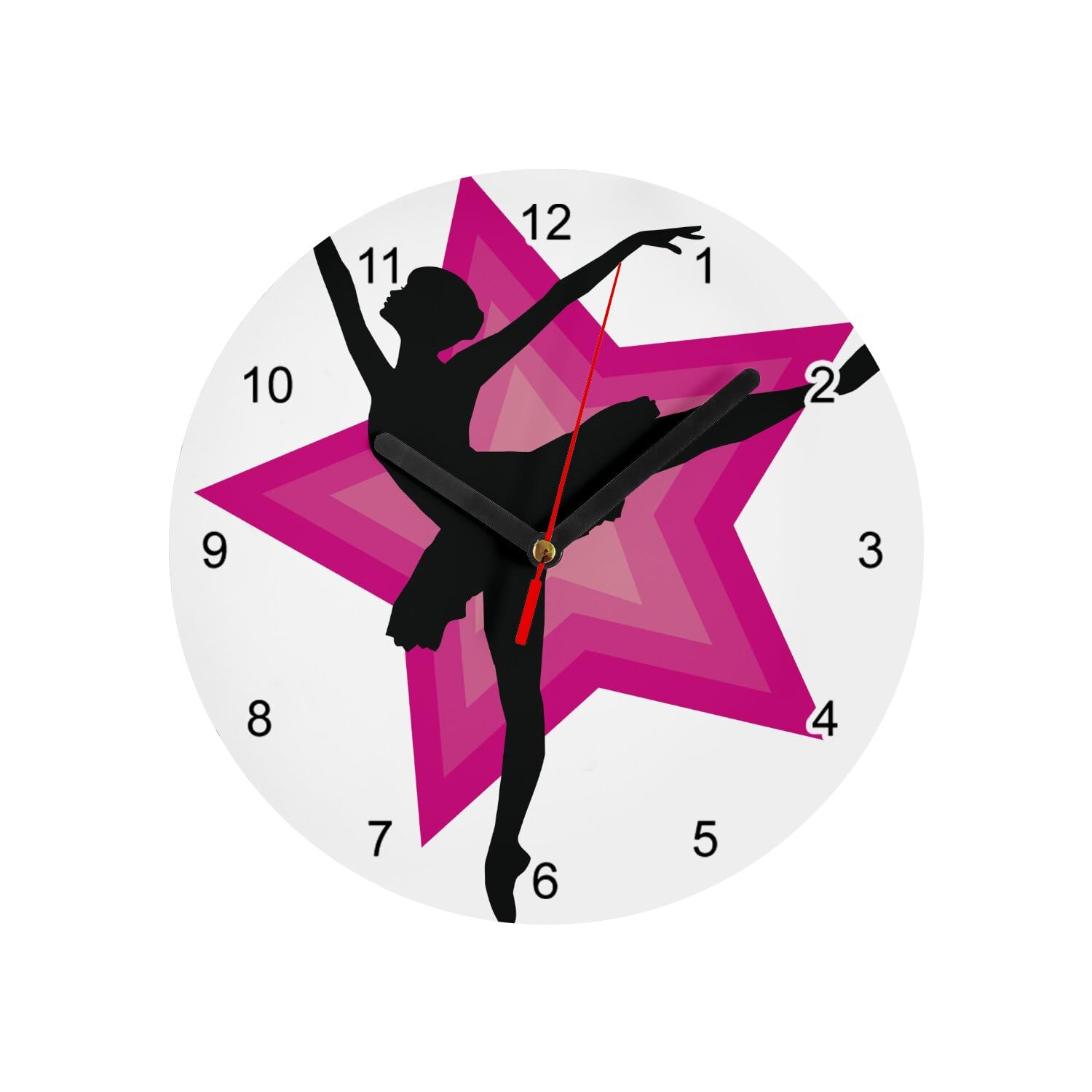 Horloge murale en verre silhouette noire pour habiller un mur vide avec élégance