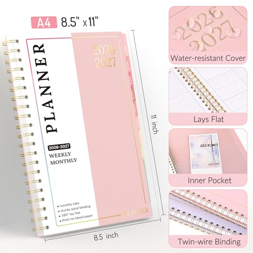 Teacher Planner 2026-2027, Forvencer Academic Planner 2026-2027, Jul 2026 - Jun 2027, 8.5"x11", Weekly & Monthly Planning Book with 7 Periods, School Agenda for Teacher Student Homeschool, A4, Blue - Image 4