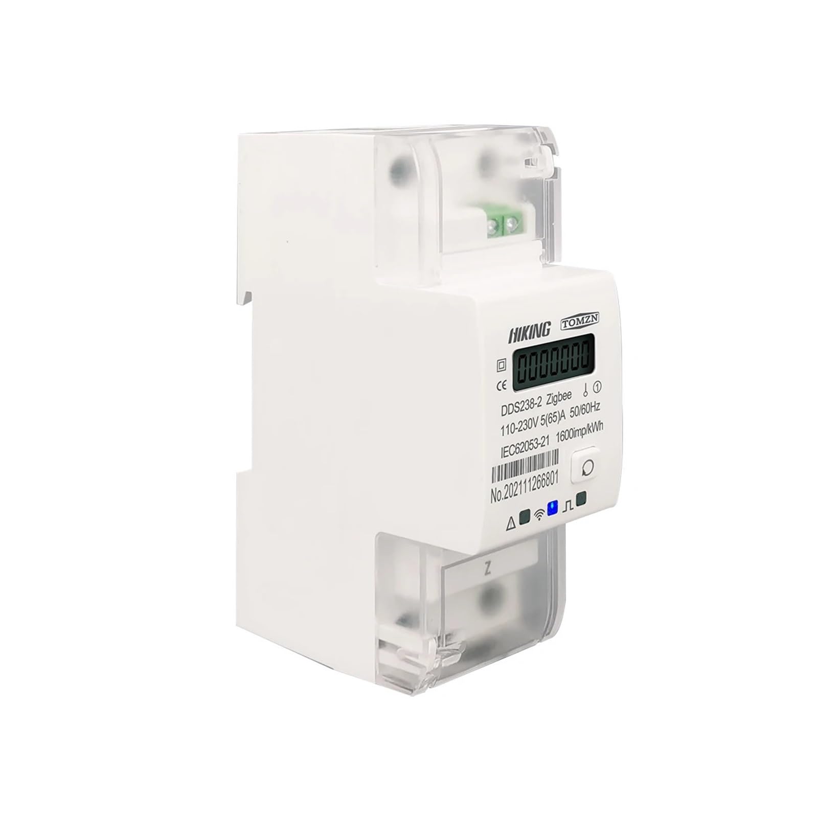 65 A jednofazowy licznik energii na szynę DIN timer monitora watomierz 110 V 220 V 50/60 Hz (energia meter)