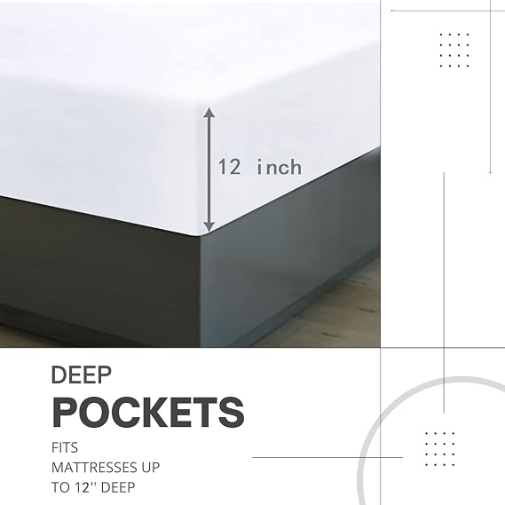 Sun and Moon Bed Sheets King Size, Star Boho Hippie Sheet Set, 12 Inch Deep Pocket Patterned Sheet & Pillowcase Sets, Super Soft Brushed Microfiber Bedding Sheets - 4 Piece