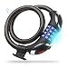 Bright Ideas Lightning Lock Cable Bike Lock (8x650mm) - Combination Cable Lock W/LED Light, Military Grade Braided Steel & Components, Pick & Drill Resistant Security - 100% Lifetime Guarantee
