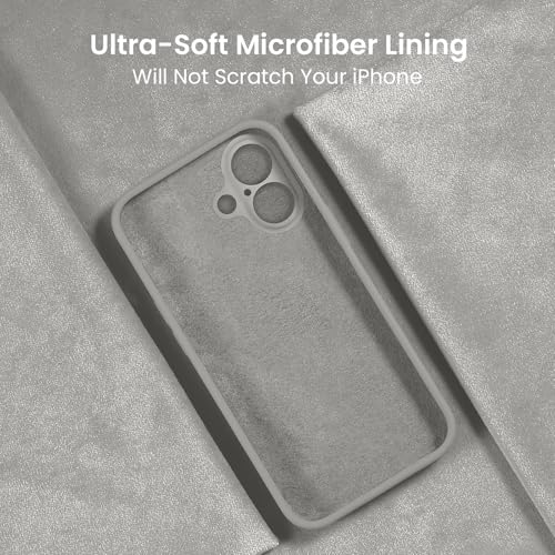 Image of FireNova Designed for iPhone 16 Plus Case, Silicone Upgraded [Camera Protection] Case, Soft Anti-Scratch Microfiber Lining Inside, 6.7 inch, Natural Titanium