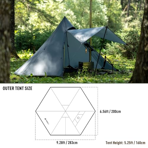 Carpa Tipi Ultraligera POMOLY Hussar 20 para 1 Persona miniatura 5