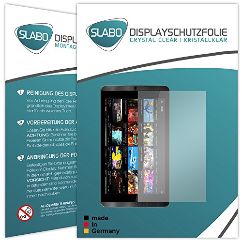 Slabo 2 x Protector de Pantalla para Nvidia Shield K1 lámina de Protectora Ultra Transparente