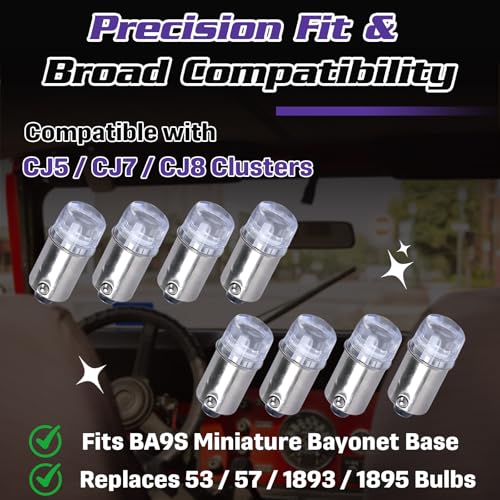Kit 8 Lámparas LED Instrumentos Compatible Jeep CJ5 CJ7 CJ8 miniatura 4