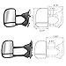 DEDC for 1999-2007 Ford F250 F350 F450 Pair Power Towing Mirrors Side View Mirrors Fit 1999 2000 2001 2002 2003 2004 2005 2006 2007 Super Duty Truck
