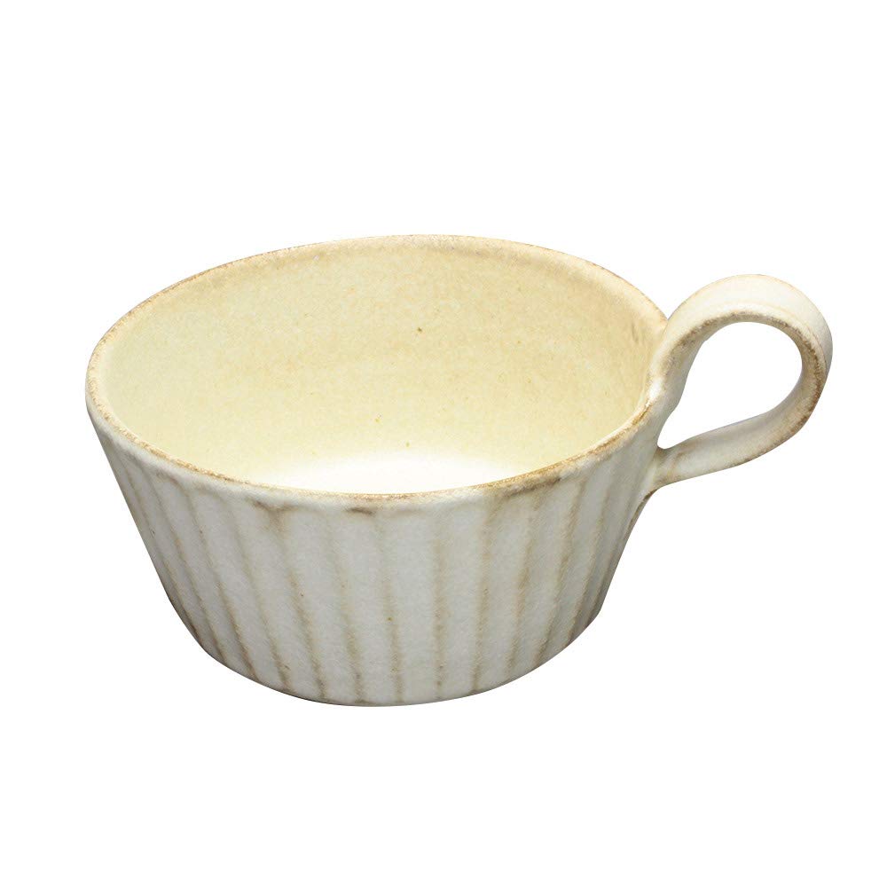 Amazon.co.jp: 暮らしの彩り 日本製 しのぎ スープ ボウル きなり 1人