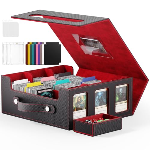 Image of Trading Card Storage Box, 2600+ MTG Deck Box with Magnetic Lid