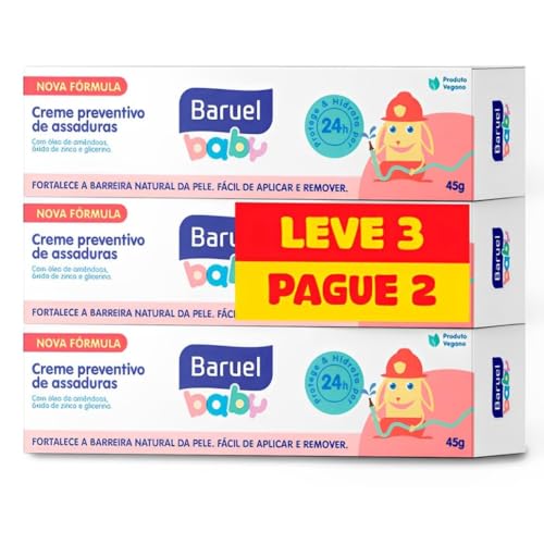 Kit 3 Creme Preventivo de Assaduras 45g Leve 3 Pague 2- Baruel Baby