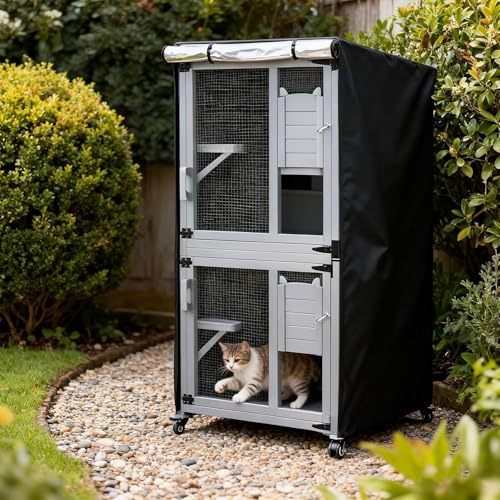 Housse de protection imperméable pour chaton et grand abri extérieur - 4