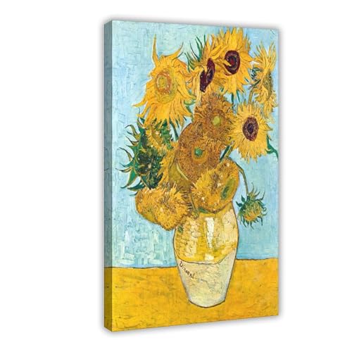 Impression sur toile tournesols Vincent Van Gogh cadre à suspendre décoration murale bureau