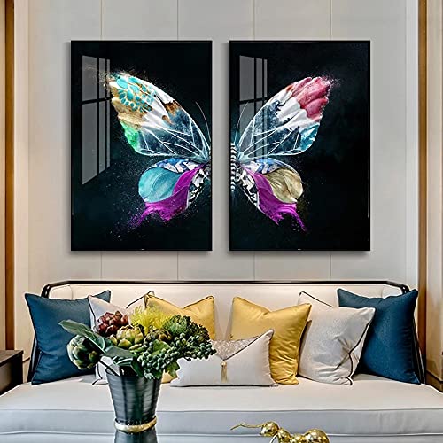 Affiche papillon dore style nordique impression toile moderne 60x90