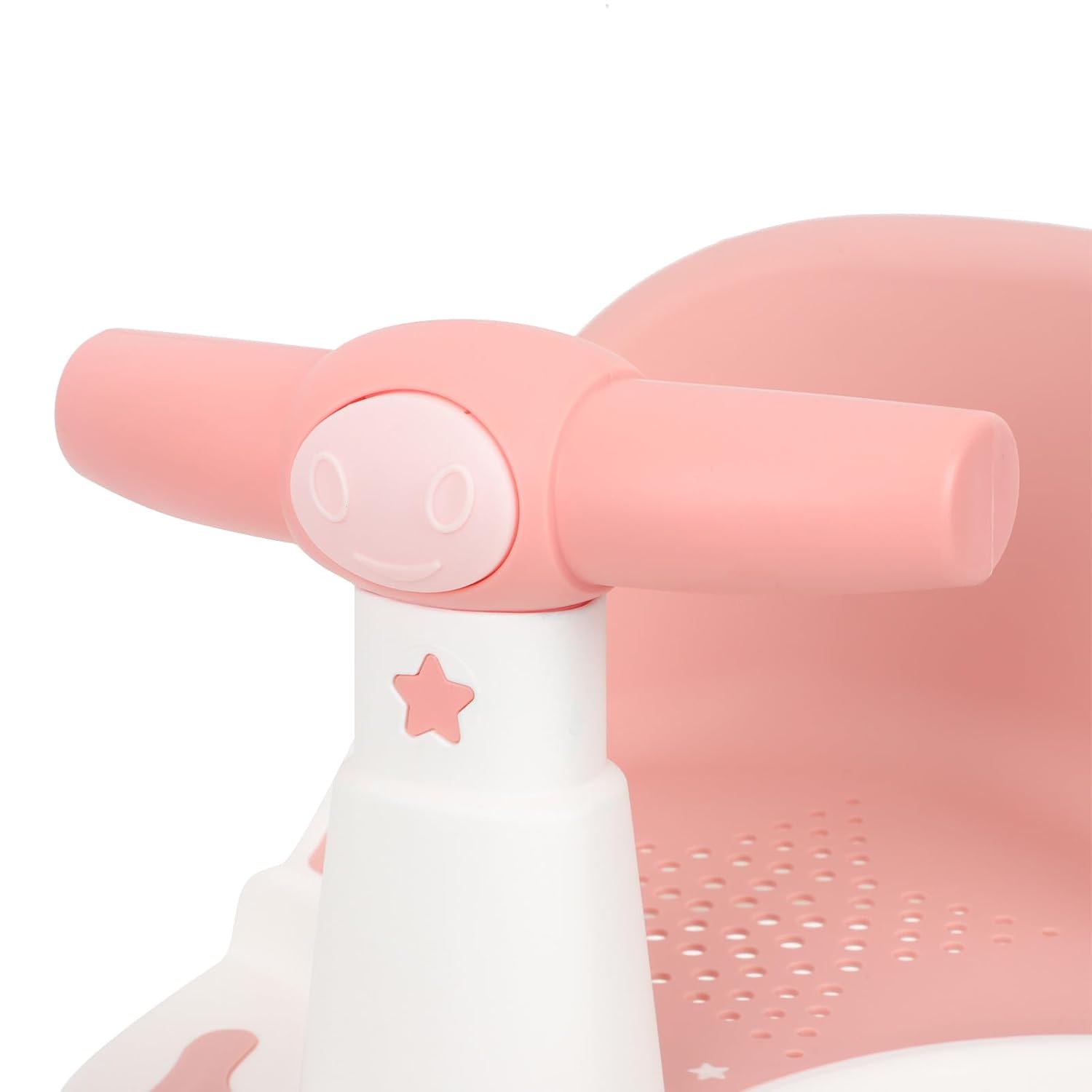 Bath Seat for and, Non-Slip Sit-Up Bathtub Chair with Back Support, Pink Shower Seat Suitable for Boys and Bathing Safety