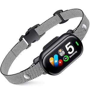 Collar antiladridos automático para perros con pitido, vibración, 5 niveles de sensibilidad, contador de ladridos, collar antiladridos impermeable para perros pequeños, medianos y grandes, de 8 a 120