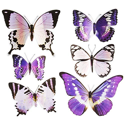 Ideas con corazón PopUp Pegatinas 3D mariposas de 6 unidades en arco Tamaño de arco: 19 x 21 cm pegatinas, pegatinas de pegatinas de pegatinas de decoración de pared de decoración de scrapbooking,