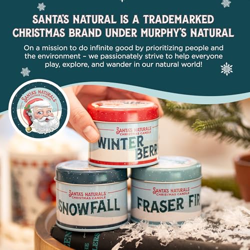 Santa's Naturals Christmas Candle Set, Holiday Scents, 9 oz (Pack of 3) - Image 4