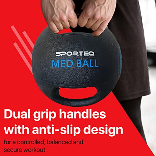 Sporteq Pro Medicine Ball - Strength Training Equipment for Core, Cardio Training - Workout Equipment with Double Handle Weighted Grip - 7 KG - Image 3