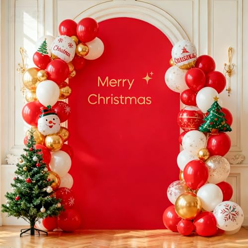 Funda para Arco Decorativo 6.6x3.3 ft de Spandex Roja miniatura 6