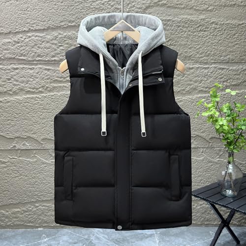 Mens Quilted Vest Winter Warm Sleeveless Zipper Jackets Winter Thermal Athletic Down Coat with Pockets2