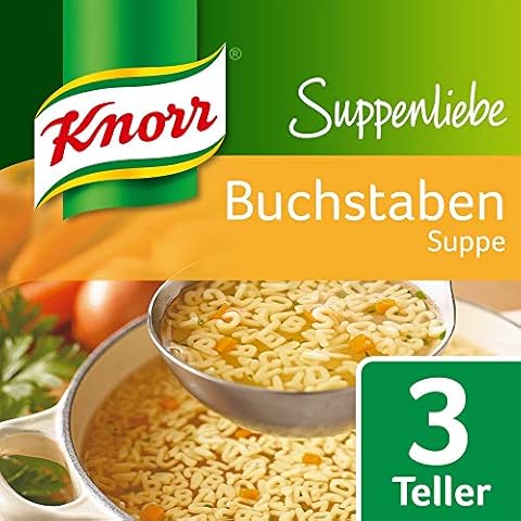 KNORR Suppenliebe Buchstaben Suppe leckere Suppe für Kinder und Erwachsene mit natürlichen Zutaten 14 Stücke Cover