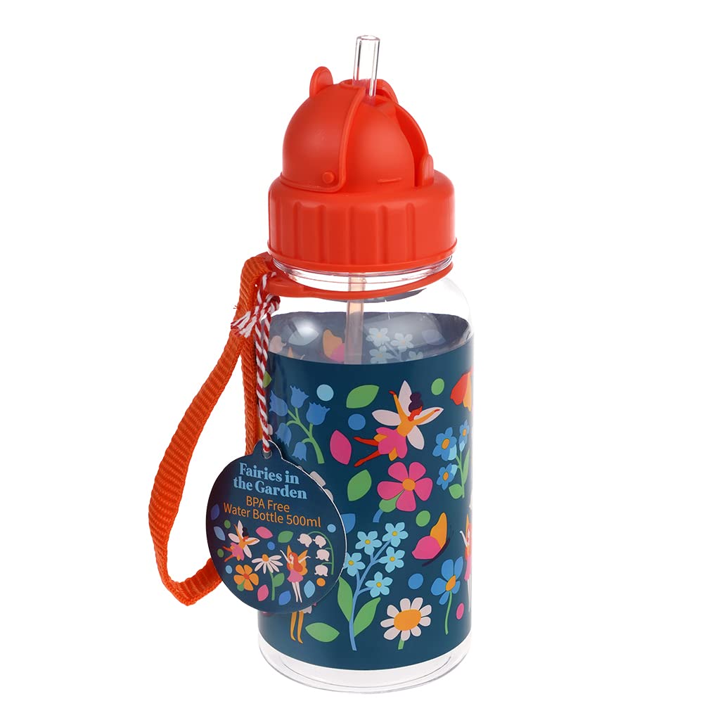 Rex London BPA Free Plastic Kids Water Bottle 500ml - Fairies in the Garden
