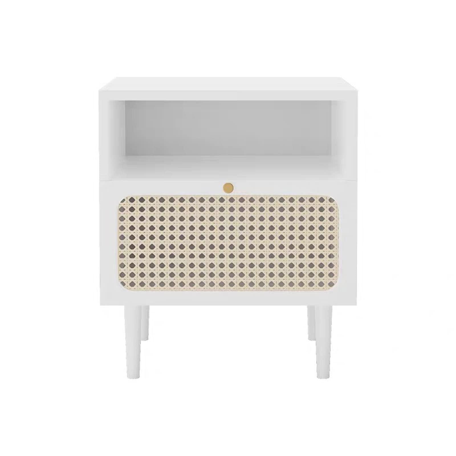 Armoire latérale de chambre noire TUSUOD : petit meuble d'appoint avec casier de rangement