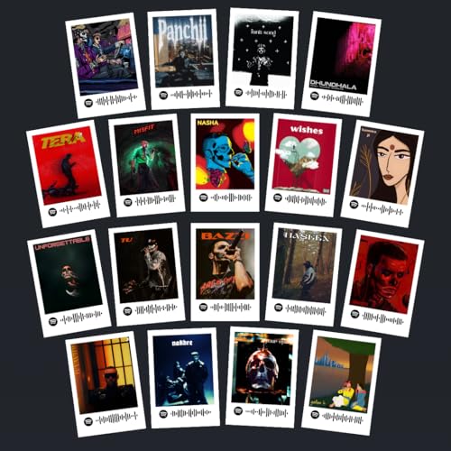 Image of Talwinder | Desi Hip Hop Talwiinder Songs Mini Poster Kit (Set of 15) | Rapper Talwinder Songs Size (8 x 6 cm) Posters for Phone Accessories, Bedroom, Office, room decoration, tailwind (C 054)