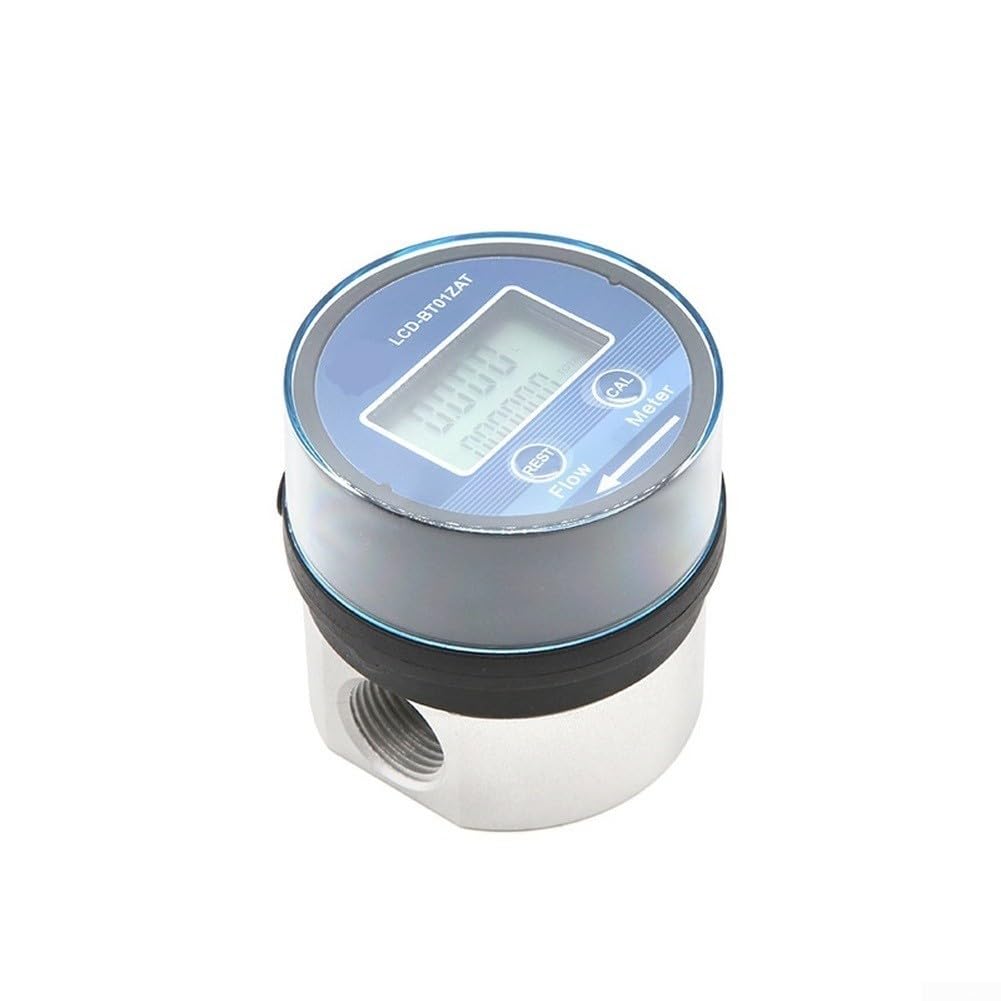 Medidor de flujo digital LCD para diesel agua aleación aluminio azul exacto