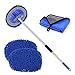 URAQT Szczotka do Mycia Samochodu z Mikrofibry, 2 in 1 Mop do Mycia Samochodu, Szczotka do Mycia Samochodu z Mikrofibry z Długim Uchwytem z Samochód, Dom