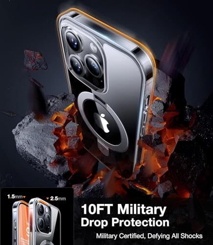 TORRAS Magnetic Ostand for iPhone 14 Pro Case, Built in Invisible Ring Stand, 12FT Military-Grade Shockproof - Image 3