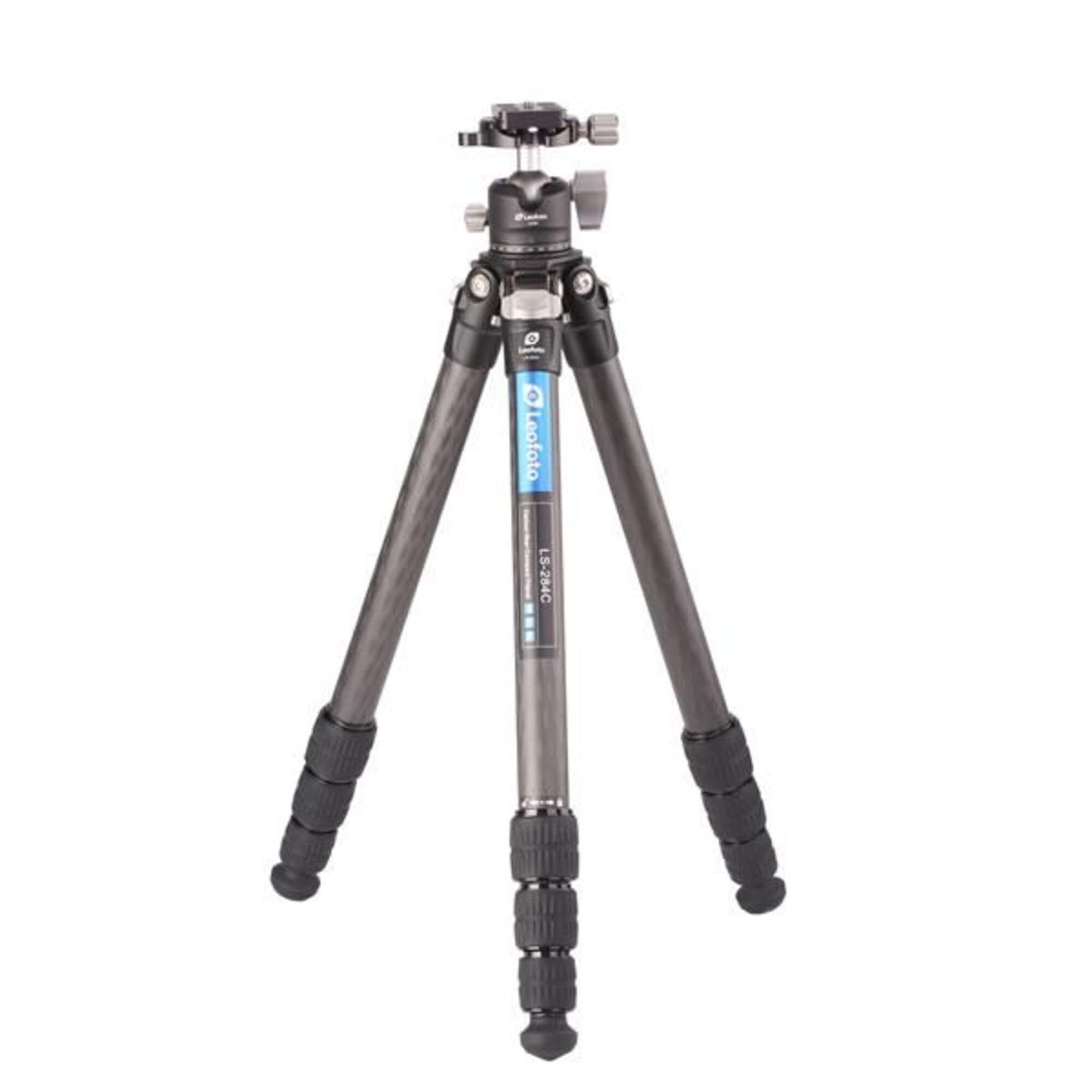 Leofoto - Ranger - Trípode de Carbono con Cabeza esférica - Ligero - Patas Ajustables en 3 ángulos - Ideal para fotografía Macro - LS-284C+LH-30 Negro