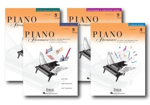 Faber Piano Adventures Level 2B Learning Library Pack Four Book Set - Lesson, Theory, Performance, a