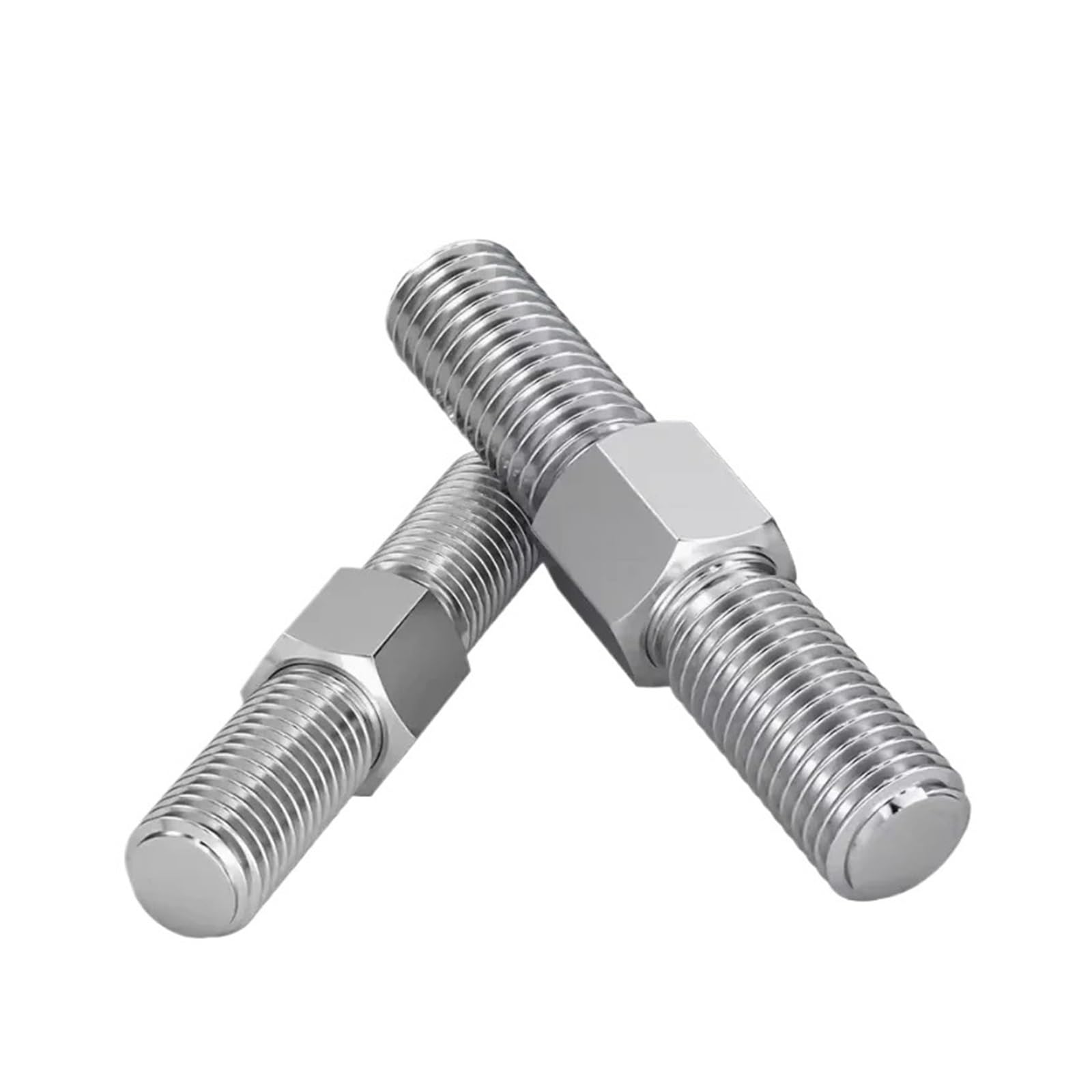 304 Stainless Steel Double Head Threaded Rod Assortment,modei M3-M6,Suitable for machinery, furniture(M6x40mm -4pcs)