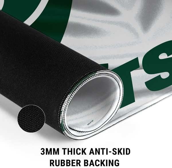 Skinit Large Gaming Mouse Pad - Officially Licensed New York Jets Design with Stitched Edges, Waterproof, Non-Slip Rubber Base, Desk Mat for Keyboard & Mouse, 31.5" x 11.8" inches
