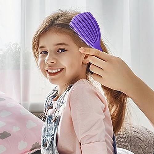 Aoprie Detangling Brush For Black Natural Hair Wet Brush Detangling Brush Curly Hair Afro No Pain Afro America African Hair Textured 3A To 4C Kinky Wavy Coily Wet Dry Oil Thick Long Curly Hair Blue Purple #TOP3