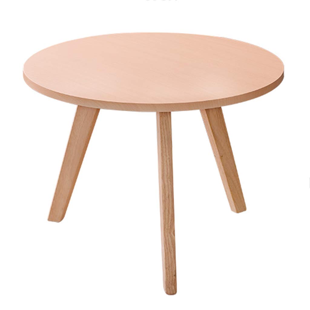 Amazon Com Coffee Tables Wooden Round Small Bedroom Small Apartment Balcony Mini Table Living Room Creative Color Wood Size 606045cm Furniture Decor